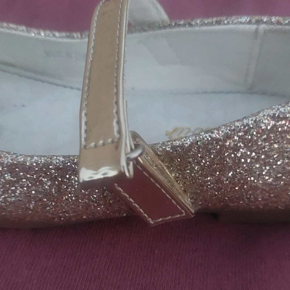 Furdeour Girls Dress shoes Mary Jane glittering 7